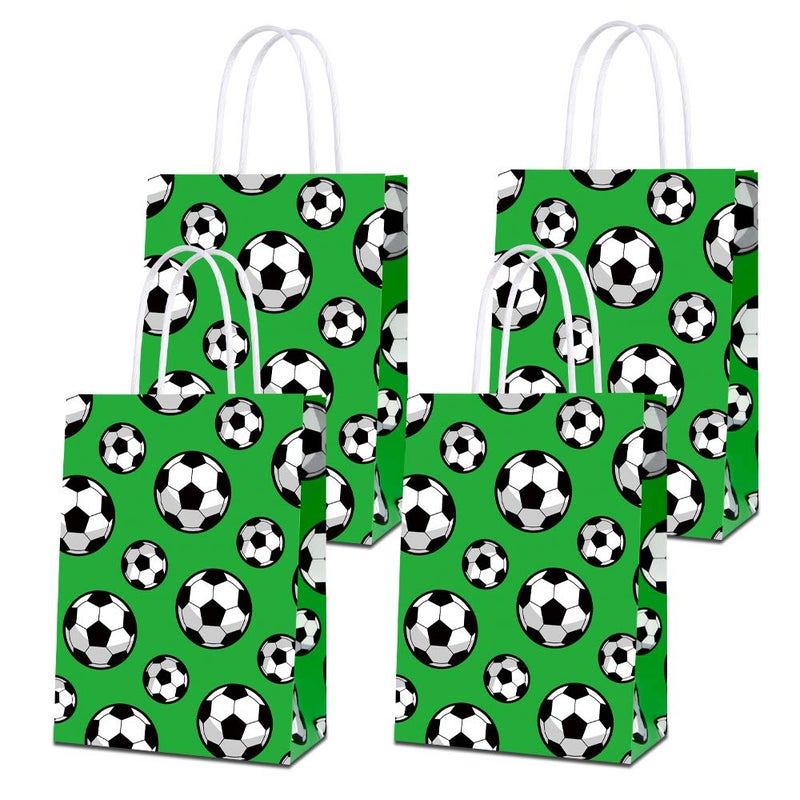 Party Favor Bags for Soccer Birthday Party Supplies Party Gift Goody Treat Candy Bags for Soccer Party Favors Decor for Soccer Party Girls Kids 16 PCS
